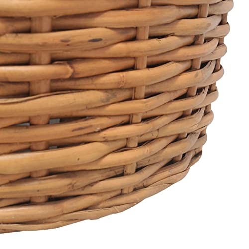vidaXL Sofa 3-Sitzer mit Polstern Loungesofa Couch Rattansofa Rattanmöbel Sitzmöbel Wohnzimmer Möbel Schlafzimmer Tagesbett Natürliches Rattan - 7