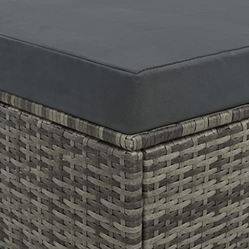vidaXL Gartensofa 5-TLG. Poly Rattan Grau Lounge Gartenmöbel Gartenset Bank - 8