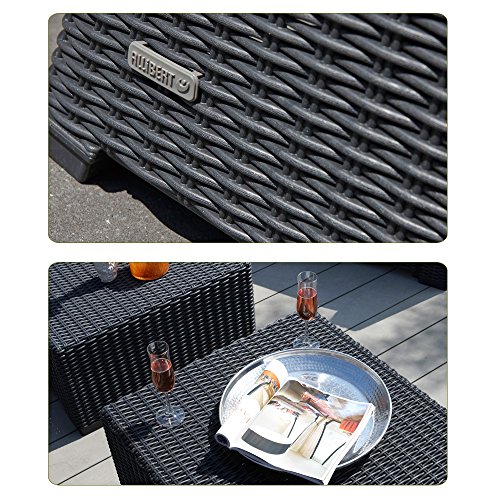 Allibert California Lounge Set Polyrattan Gartenmöbel Rattanoptik Sitzgruppe 4-teilig - 8