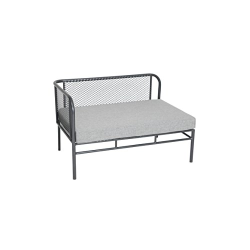 greemotion Loungeset Toulouse eisengrau/grau, Eckbank mit Tisch für In- und Outdoor, Bank mit Rückenverstellung, pflegeleichtes Streckmetallgestell, Sitzelemente einfach umzustellen, ca. 5 Sitzplätze - 4