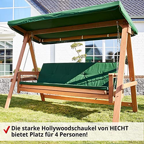Hecht Hollywoodschaukel Bahara Lux Garten-Schaukel Meranti-Holz 4-sitzer (ca. 235 x 120 x 178 cm (BxTxH)) - 2