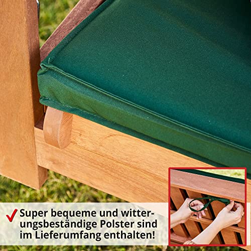 Hecht Hollywoodschaukel Bahara Lux Garten-Schaukel Meranti-Holz 4-sitzer (ca. 235 x 120 x 178 cm (BxTxH)) - 6
