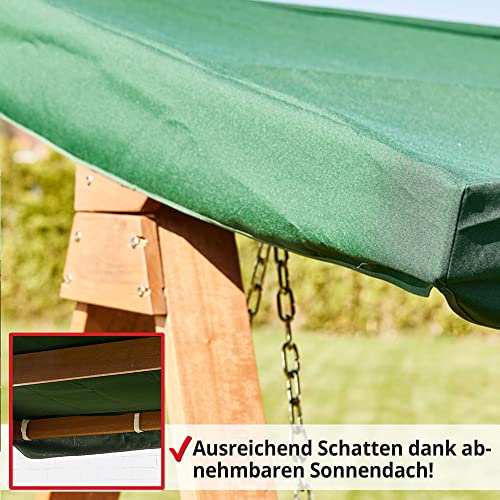 Hecht Hollywoodschaukel Bahara Lux Garten-Schaukel Meranti-Holz 4-sitzer (ca. 235 x 120 x 178 cm (BxTxH)) - 9