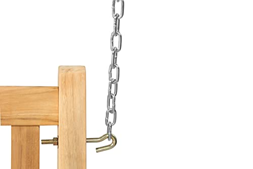 SAM 3-Sitzer Gartenschaukel Susana, hängende Bank 150 cm, Teakholz massiv, Schaukelbank für den Garten + Terrasse, pflegeleichtes Unikat, Hängeschaukel/Holzschaukel - 4