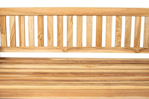 SAM 3-Sitzer Gartenschaukel Susana, hängende Bank 150 cm, Teakholz massiv, Schaukelbank für den Garten + Terrasse, pflegeleichtes Unikat, Hängeschaukel/Holzschaukel - 5