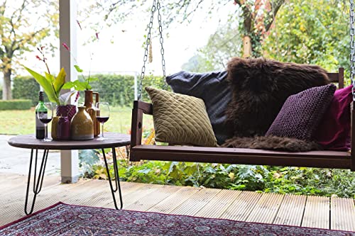 MaximaVida Schaukelbank Jackson hergestellt aus Mahagoni Hartholz - 120 cm - 6