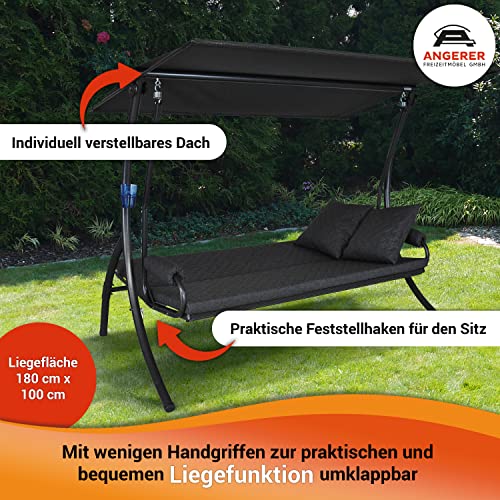 Angerer 441200/208/21 Elegance Joy Hollywoodschaukel Joy, Grau, 3-Sitzer - 3