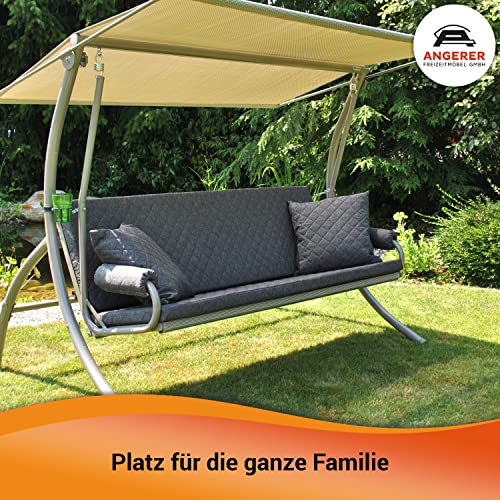Angerer 441200/208/21 Elegance Joy Hollywoodschaukel Joy, Grau, 3-Sitzer - 5