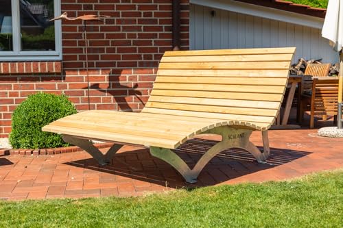 Sonnenliege, Waldsofa das Original von Scalant für 2-3 Personen I Außenliege, Himmelsliege, Wellnessliege, Relaxliege, Saunaliege, Holzliege für den Garten, besonders stabile Ausführung, Profiqualität - 5