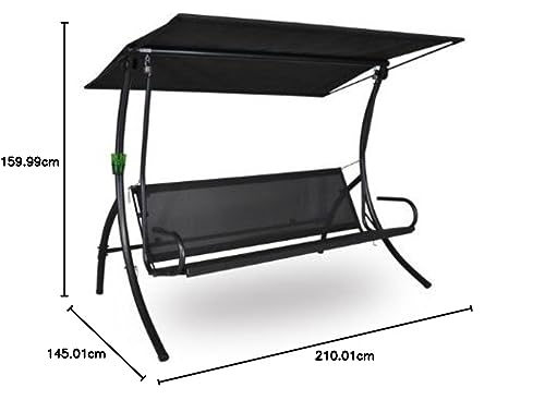 Angerer 441000/136/21 Elegance Style Hollywoodschaukel Style, Grau, 3-Sitzer - 7
