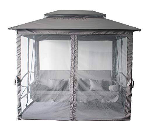 Pure Home & Garden 4-Sitzer XXL Hollywoodschaukel Ascending, mit Liegefunktion und integriertem Pavillon - 2