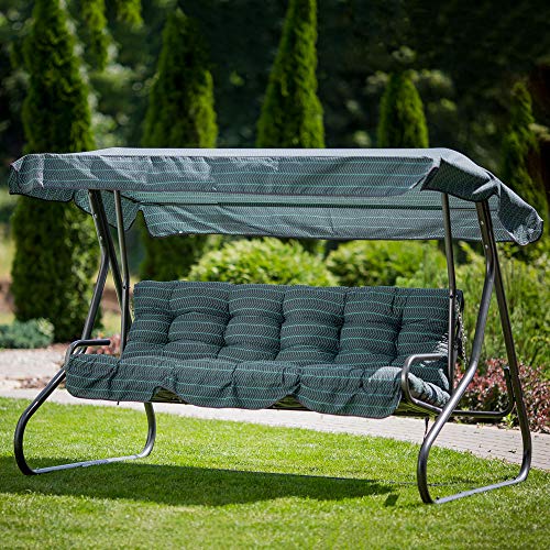 PATIO 3-Sitzer Hollywoodschaukel Milano 170 cm Gartenschaukel Sonnendach Sitzpolster Klappbar Liegefunktion H021-06PB - 2