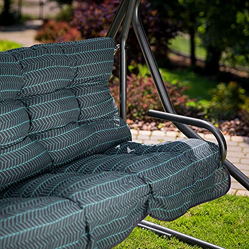PATIO 3-Sitzer Hollywoodschaukel Milano 170 cm Gartenschaukel Sonnendach Sitzpolster Klappbar Liegefunktion H021-06PB - 6