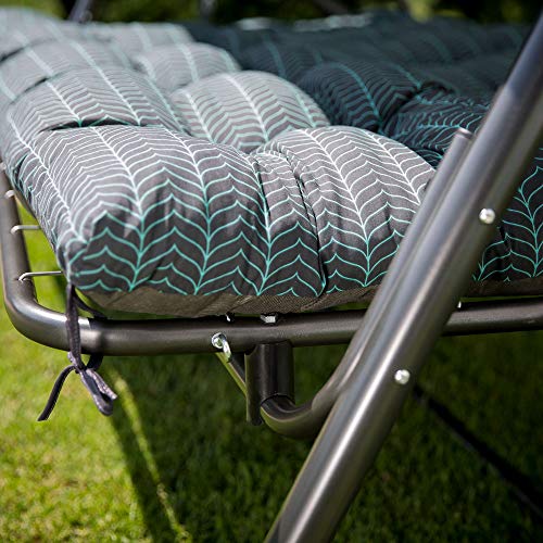 PATIO 3-Sitzer Hollywoodschaukel Milano 170 cm Gartenschaukel Sonnendach Sitzpolster Klappbar Liegefunktion H021-06PB - 7