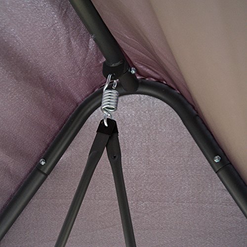 Outsunny Hollywoodschaukel Schaukelbank Gartenliege 3-Sitzer mit Seitenwänden Grau 240x140x197cm - 8