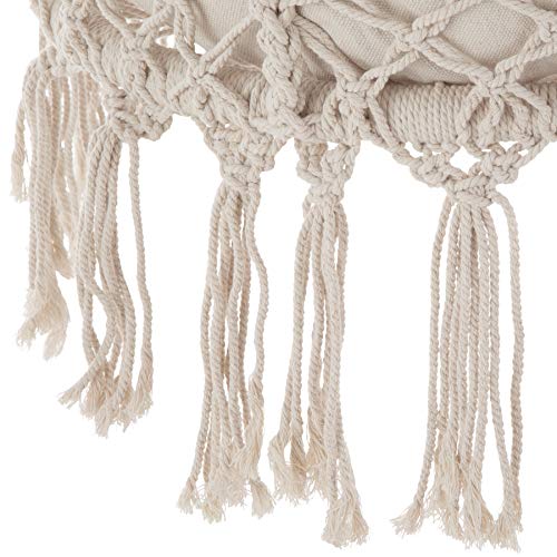 TecTake 800708 Hängesessel zum Aufhängen, Indoor und Outdoor, Ø Sitzfläche: ca. 60 cm, robuste Konstruktion, inkl. großem weichem Kissen – Diverse Farben – (Beige | Nr. 403205) - 9