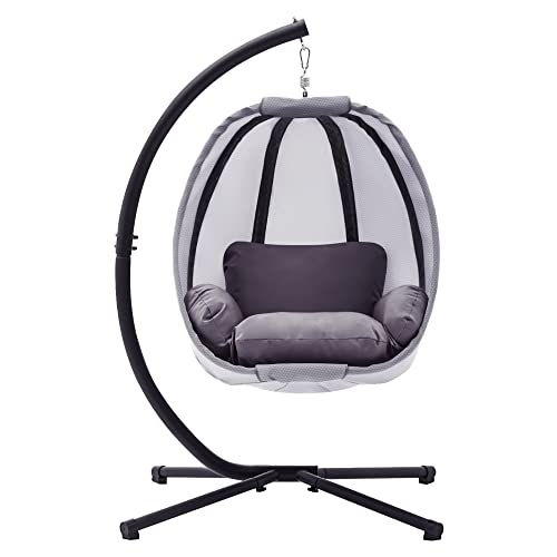 MCombo Hängesessel Hängestuhl Schaukel Korb inkl. Gestell Hängekorb Kissen 8072 - 6