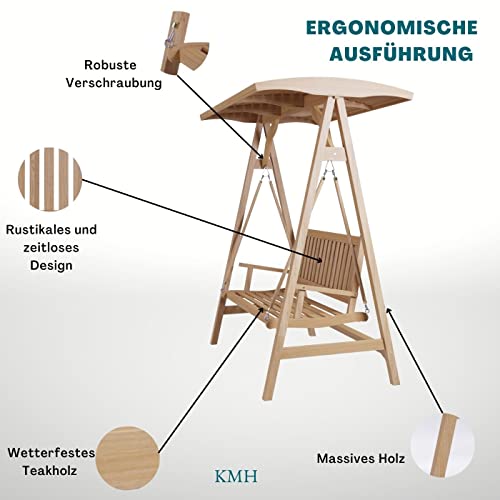 KMH®, Teak 2-sitzer Hollywoodschaukel (#102089) - 2