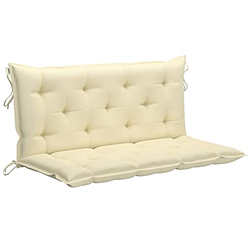 Tidyard Hollywoodschaukel mit Creme Auflage & einstellbarem Dachwinkel Gartenschaukel Schaukelbank Hängeschaukel Gartenbank Bank Schwingliege Gartenliege Gartenmöbel Balkonmöbel 170 cm Massivholz Teak - 5