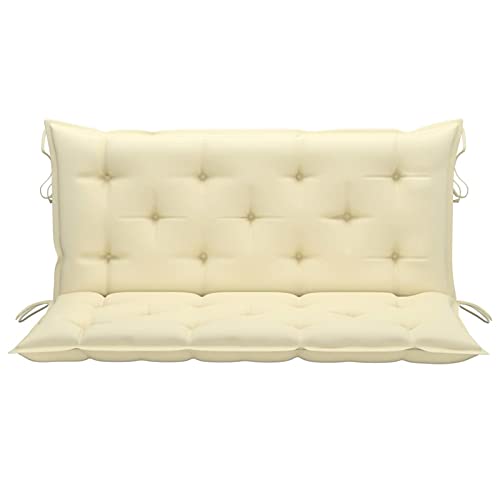 Tidyard Hollywoodschaukel mit Creme Auflage & einstellbarem Dachwinkel Gartenschaukel Schaukelbank Hängeschaukel Gartenbank Bank Schwingliege Gartenliege Gartenmöbel Balkonmöbel 170 cm Massivholz Teak - 6