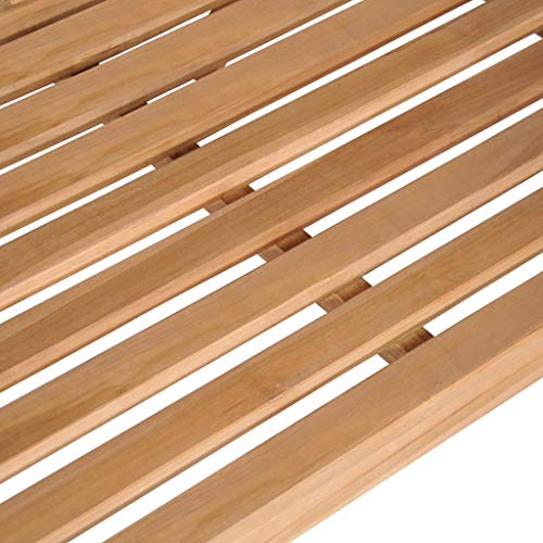 Festnight 2-Sitzer Schaukelbank Hollywoodschaukel Bank | Holzbank Teak Massivholz | H?ngende Gartenbank Sitzbank Gartenschaukel Schaukel 120 x 60 x 57,5 cm Braun - 7