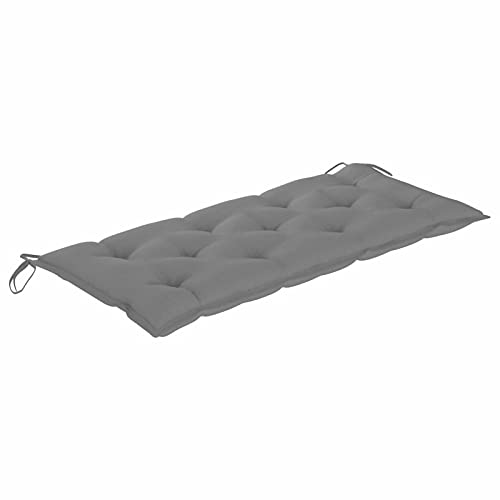 Tidyard Hollywoodschaukel mit Grauer Auflage Gartenschaukel Bank Hängeschaukel Schaukelbank Hängebank Gartenmöbel Terrsseschaukel Bank 120 x 60 x 57,5 cm Massivholz Teak - 6