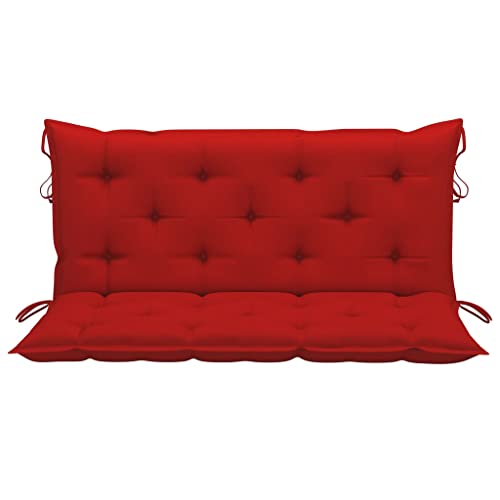 Famehours Hollywoodschaukel mit Roter Auflage 170 cm Massivholz Teak - 6