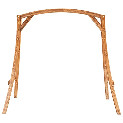 vidaXL Bugholz Schaukelgestell Holzgestell Gestell Rahmen für Hollywoodschaukel Gartenschaukel Schaukelbank Schaukel Teak-Finish Massivholz - 4