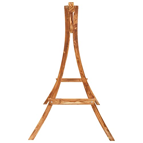 vidaXL Bugholz Schaukelgestell Holzgestell Gestell Rahmen für Hollywoodschaukel Gartenschaukel Schaukelbank Schaukel Teak-Finish Massivholz - 5