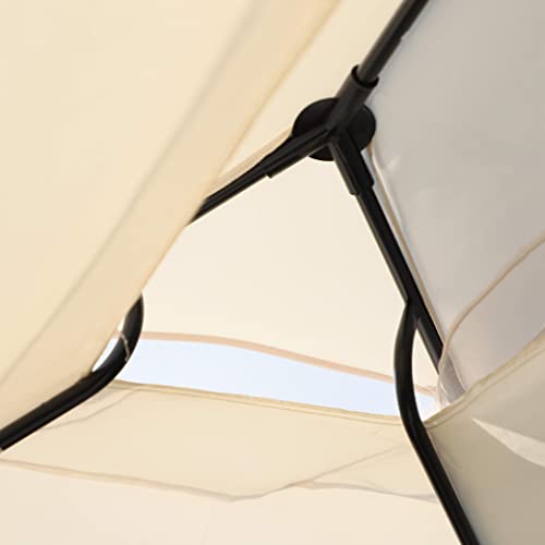 Outsunny 3-Sitzer Hollywoodschaukel Gartenschaukel Pavillon mit Seitenwänden Liegefunktion Stahl + Polyester Beige 232 x 149 x 245 cm - 8