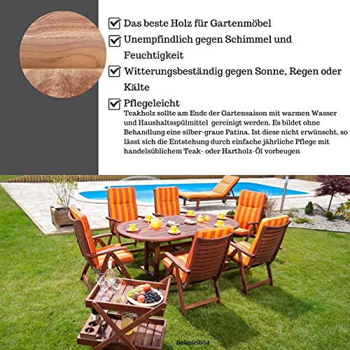 KMH®, 2-sitzer Teak Baumschaukel/Schaukelbank/Bankschaukel (#102118) - 6