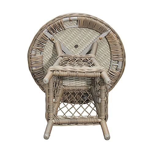 Green Spirit - Balkonmöbel-Set Bornholm - Braun-Grau, Polyrattan, für 2 Personen, Wetterfest, Sicherheitsglas - Bistro-Set, Balkon-Set mit 2 Stühlen, Tisch - 9