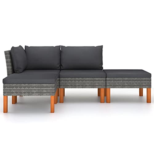 Festnight Lounge Gartenmöbel Set Loungemöbel Sofa Rattan Balkonmöbel Balkonlounge Outdoor Sitzbank Garten Gartenlounge Gartensofa Balkon Terrasse Terrassenmöbel Ecklounge - 3