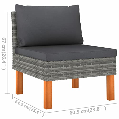 Festnight Lounge Gartenmöbel Set Loungemöbel Sofa Rattan Balkonmöbel Balkonlounge Outdoor Sitzbank Garten Gartenlounge Gartensofa Balkon Terrasse Terrassenmöbel Ecklounge - 5
